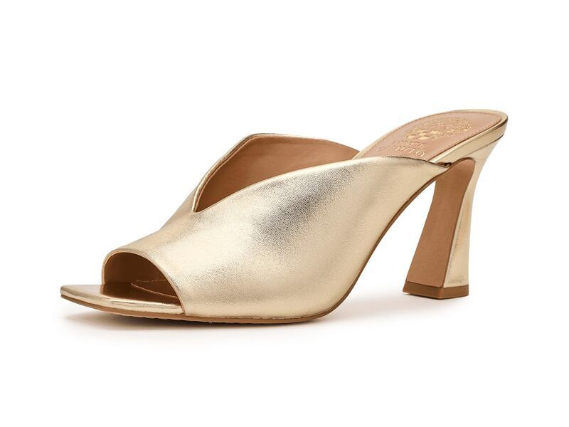 ヴィンスカムート レディース シューズ ヒール Vince Camuto Galeni Peep Toe Higheel Mulegyptian Gold ゴールド