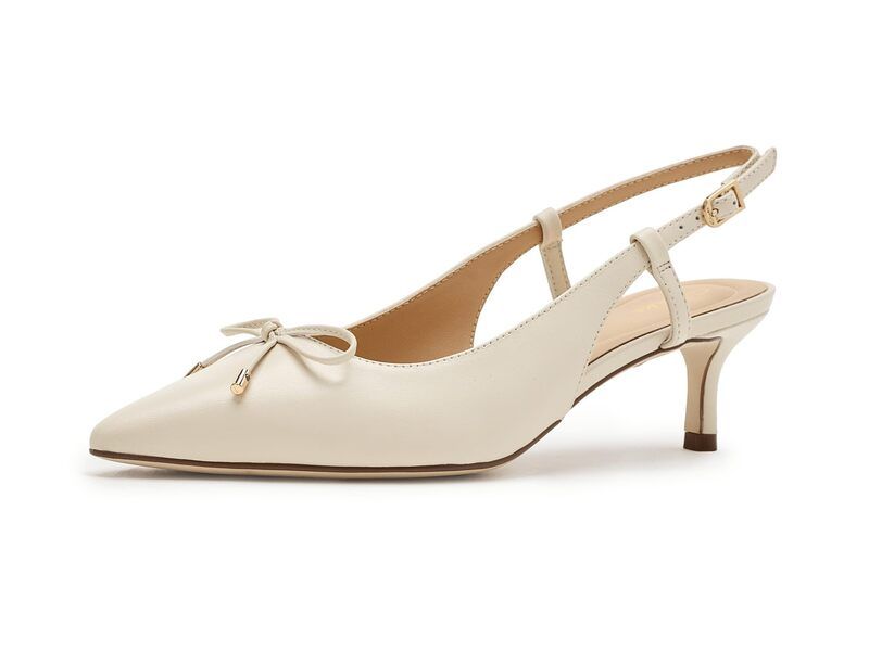 クラークス レディース シューズ ヒール Clarks Zarey Bow Cream Leather クリーム
