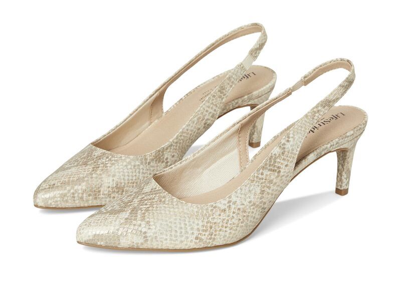 ライフストライド レディース シューズ ヒール LifeStride Annalise Slingback Shoes Bone Snake