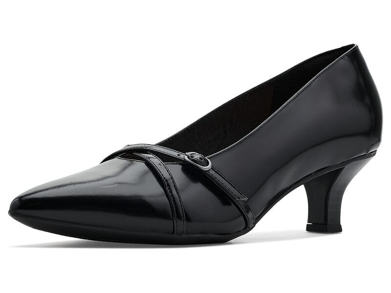 クラークス レディース シューズ ヒール Clarks Kepley Star Black Leather ブラック