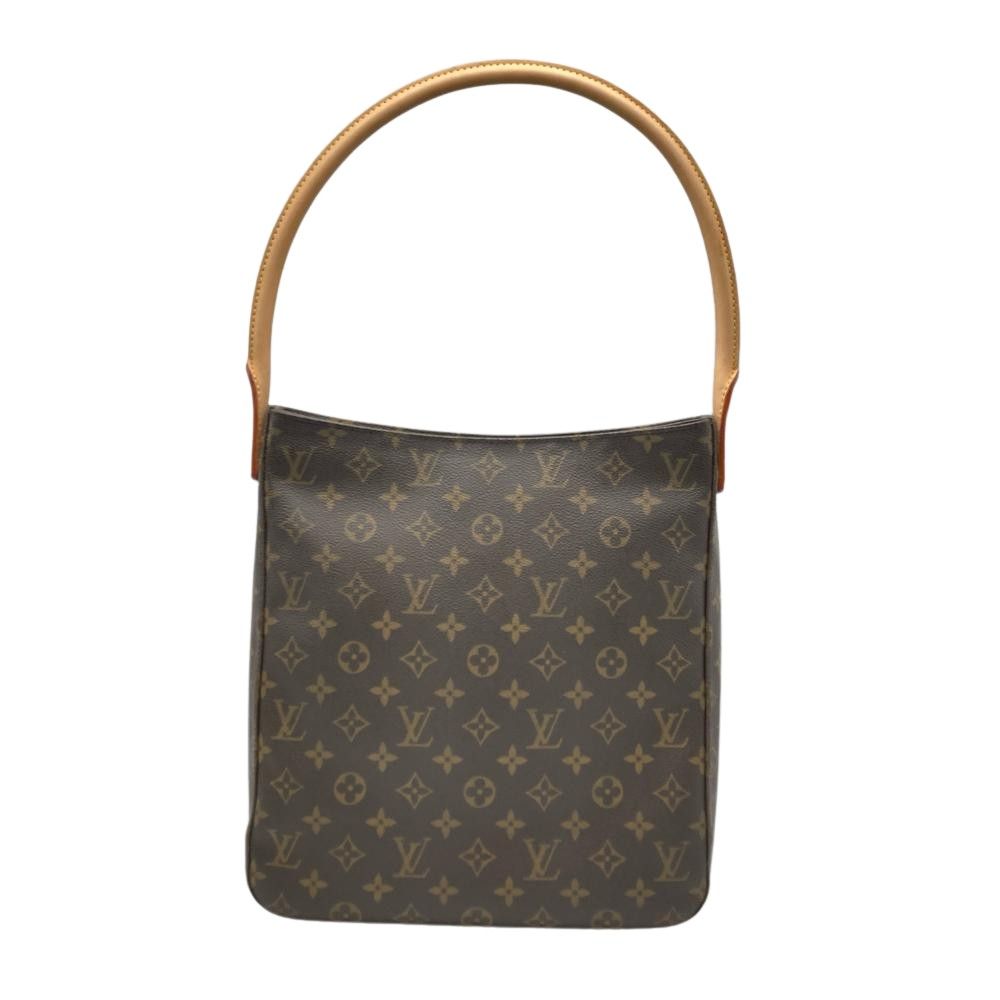 ルイヴィトン LOUIS VUITTON ルーピング GM ショルダーバッグ モノグラム キャンバス M51145 ブラウン ゴールド金具 DK0029 レディース【中古】