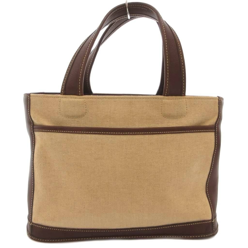 コーチ COACH OLD トートバッグ 無地 切り替えデザイン ステッチデザイン ベージュ /IB 6121