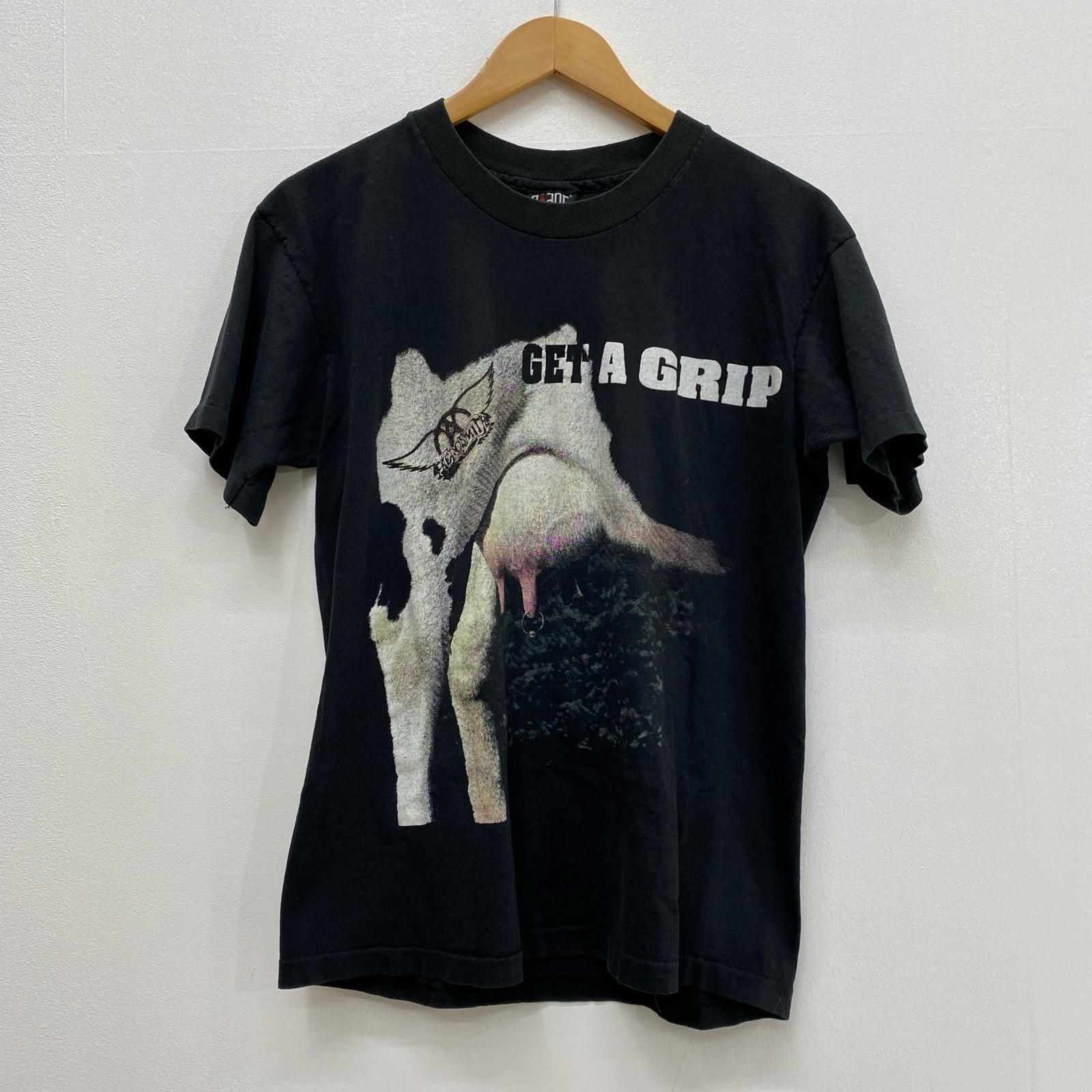 【加古川店】 中古 半袖Ｔシャツ aero smith:get a grip giant ブラック サイズ：L 【101】