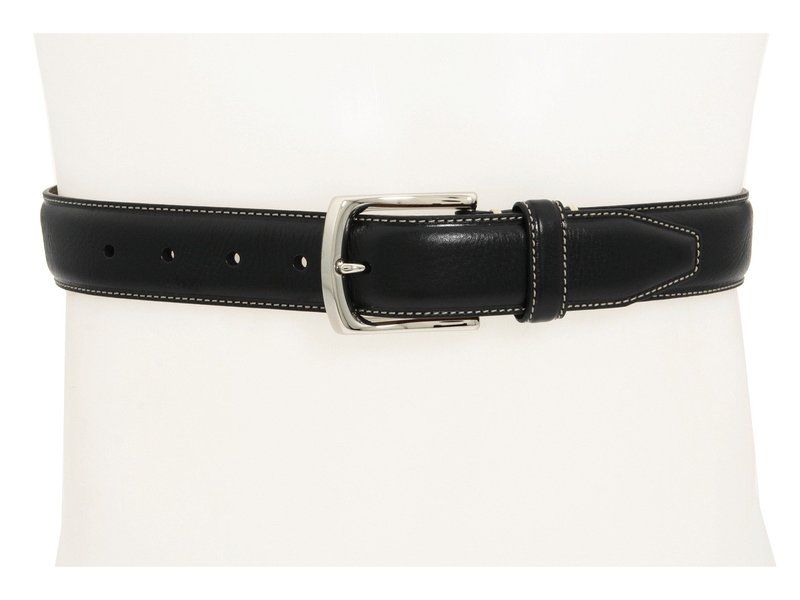 ジョンストンアンドマーフィー メンズ アクセサリー ベルト Johnston Murphy Topstitched Belt Black ブラック