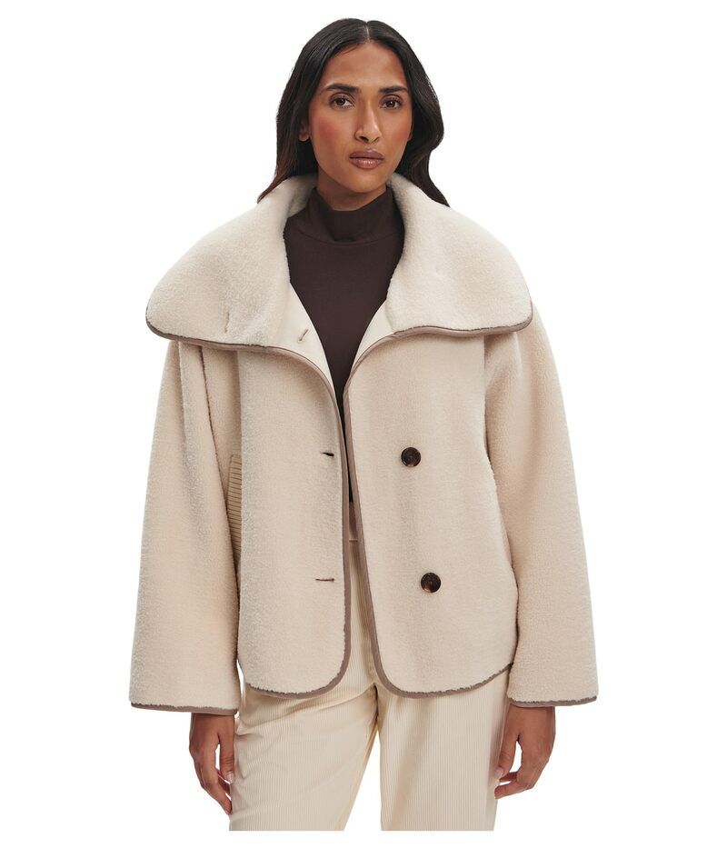 バーレイ レディース アウター コート ジャケット Varley Romane Boxy Sherpa Jacket Sandshell