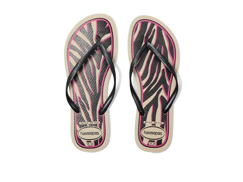 ハワイアナス レディース シューズ サンダル Havaianaslim Animalsandals BeigeDark Grey グレー