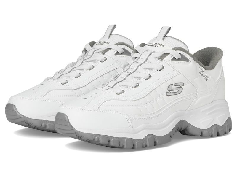 スケッチャーズ メンズ シューズ スニーカー SKECHERS Afterburn ELite Grill Corporal Hands Free SlipIn WhiteGray ホワイト
