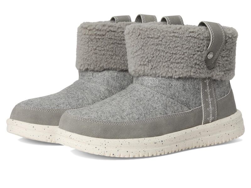 ヘイデュード レディース シューズ ブーツ・レインブーツ ウール Hey Dude Camden Cuff Wool Cozy Grey グレー
