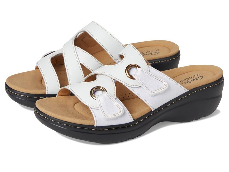 クラークス レディース シューズ ヒール Clarks Merliah 2 Cove White Leather ホワイト