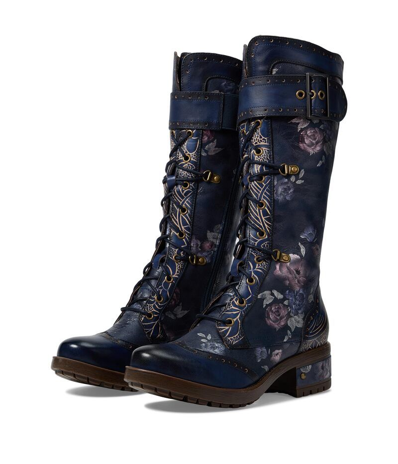 スプリングステップ レディース シューズ ブーツ・レインブーツ LArtiste by Spring Step KishaBoss Navy Multi ネイビー