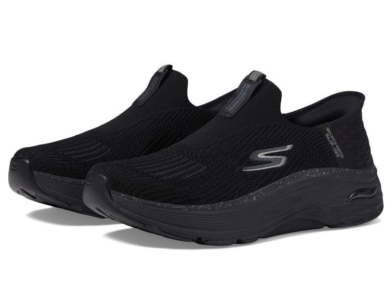 スケッチャーズ レディース シューズ スニーカー SKECHERS Max Cushioning Arch Fit Fluidity Hands Free SlipIns Black ブラック 21,360円