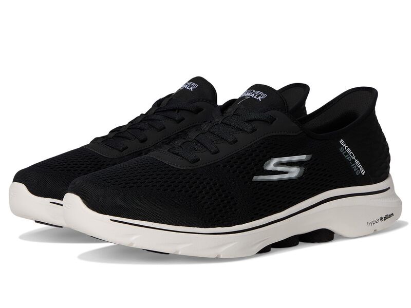 スケッチャーズ メンズ シューズ スニーカー SKECHERS Performance Go Walk 7 Free Hand 2 Hands Free SlipIns BlackWhite ホワイト