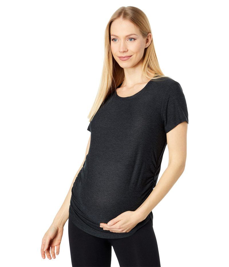 ビヨンドヨガ レディース トップス シャツ Tシャツ ダウン マタニティ Beyond Yoga Lightweight Spacedye Maternity On The Down Low Tee Darkest Night