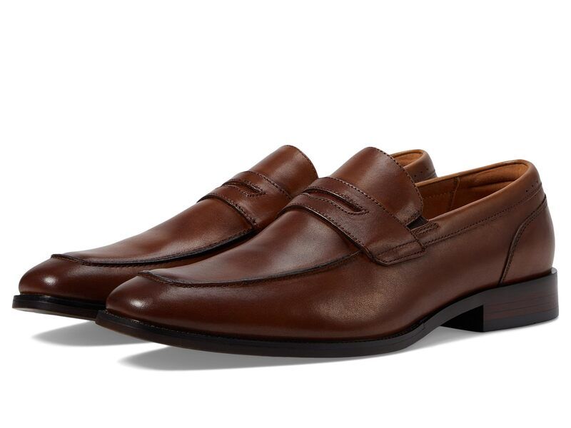 フローシャイム メンズ シューズ スリッポン・ローファー Florsheim Sorrento Moc Toe Penny Loafer Cognac Smooth