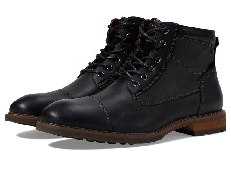 フローシャイム メンズ シューズ ブーツ・レインブーツ キャップ レース Florsheim Lodge Cap Toe LaceUp Boots Black Crazy Hor ブラック