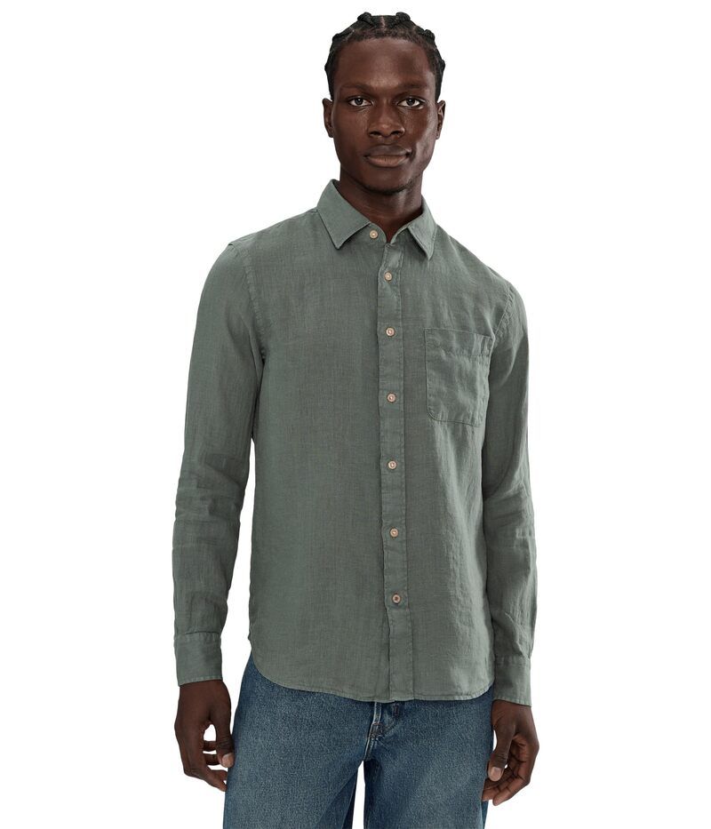 ファレティ メンズ トップス シャツ リネン Faherty Laguna Linen Shirt Valley Sage セージ