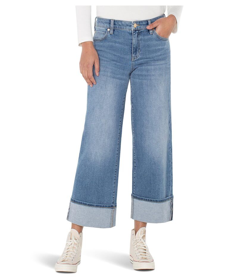 リヴァプール ロサンゼルス レディース ボトムス デニムパンツ ワイドレッグ Liverpool Los Angeles Morgan MidRise Cuffed Wide Leg Jean 27 Inseam Klamath