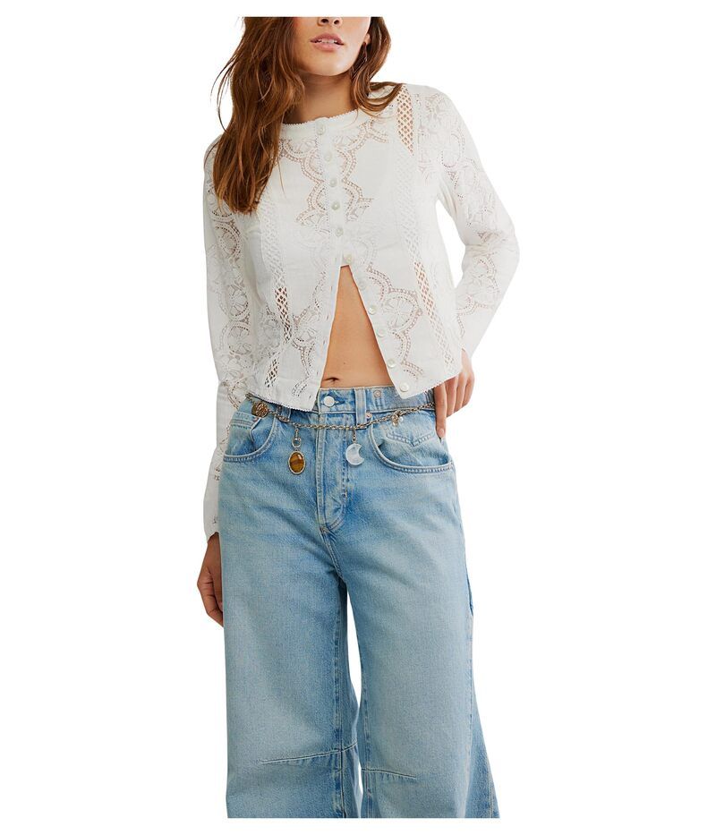 フリーピープル レディース トップス シャツ ニット Free People Jae Knit Long Sleeve Sugar Swizzle