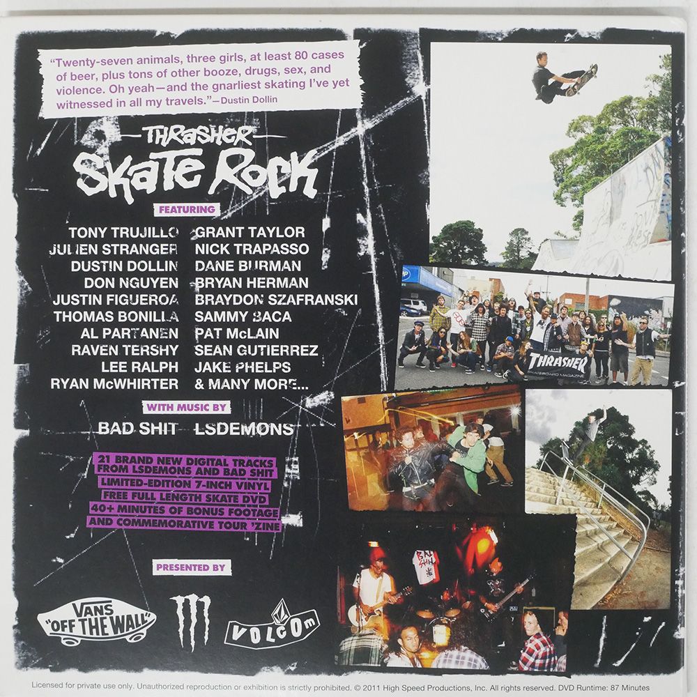 US盤 BAD SHIT/KILLING TIME/THRASHER MAGAZINE TSR015 7 □ - メルカリ
