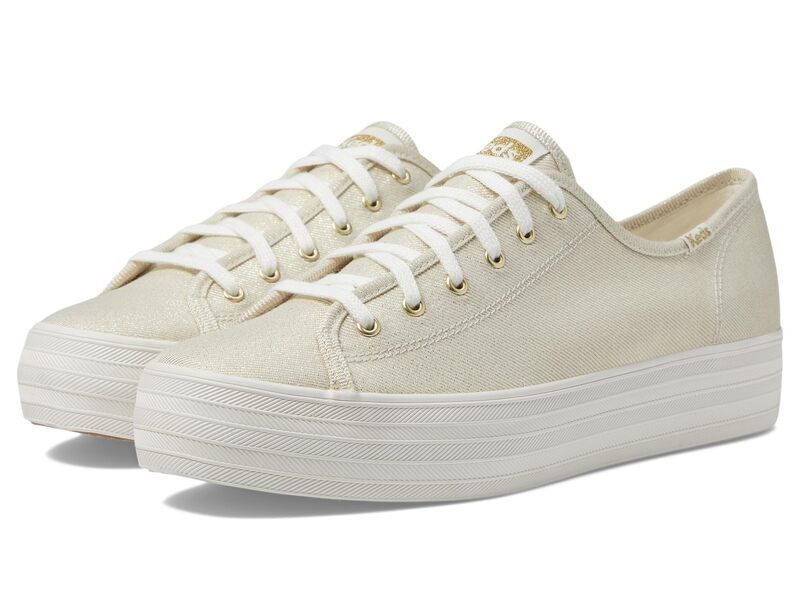 ケッズ レディース シューズ スニーカー Keds Triple Kick Canvas Gold Metallic T ゴールド