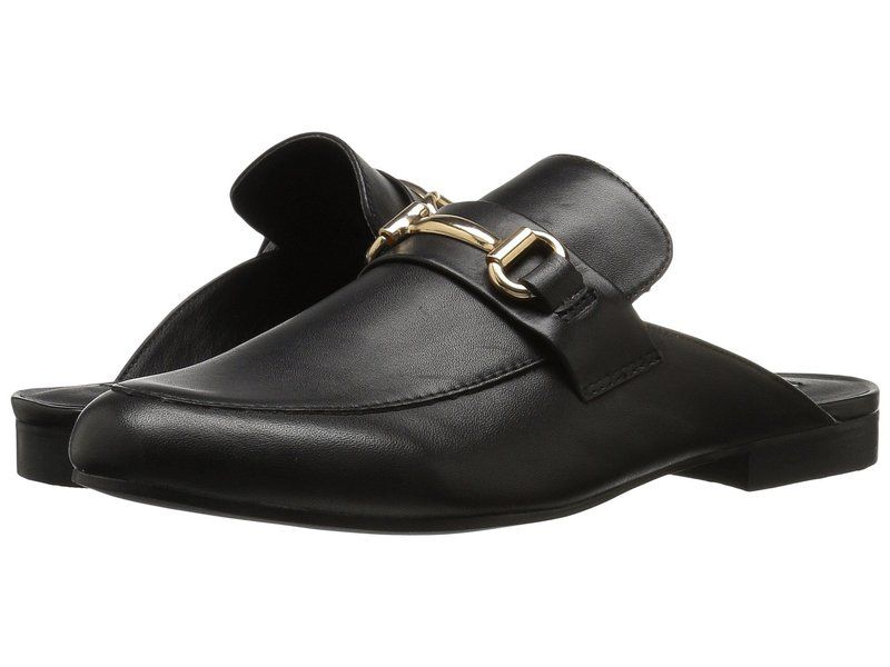 スティーブ マデン レディース シューズ スリッポン・ローファー Steve Madden Kandi SlipOn Mule Black Leather ブラック