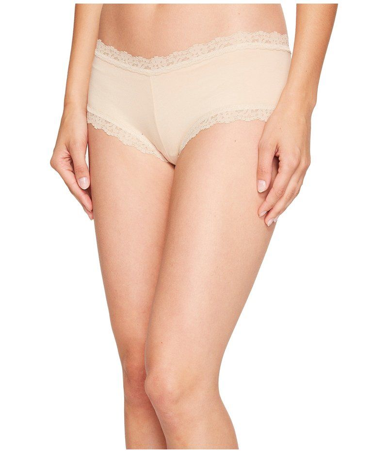 ハンキーパンキー レディース アンダーウェア パンツ コットン レース Hanky Panky Organic Cotton Boyshort w Lace Chai