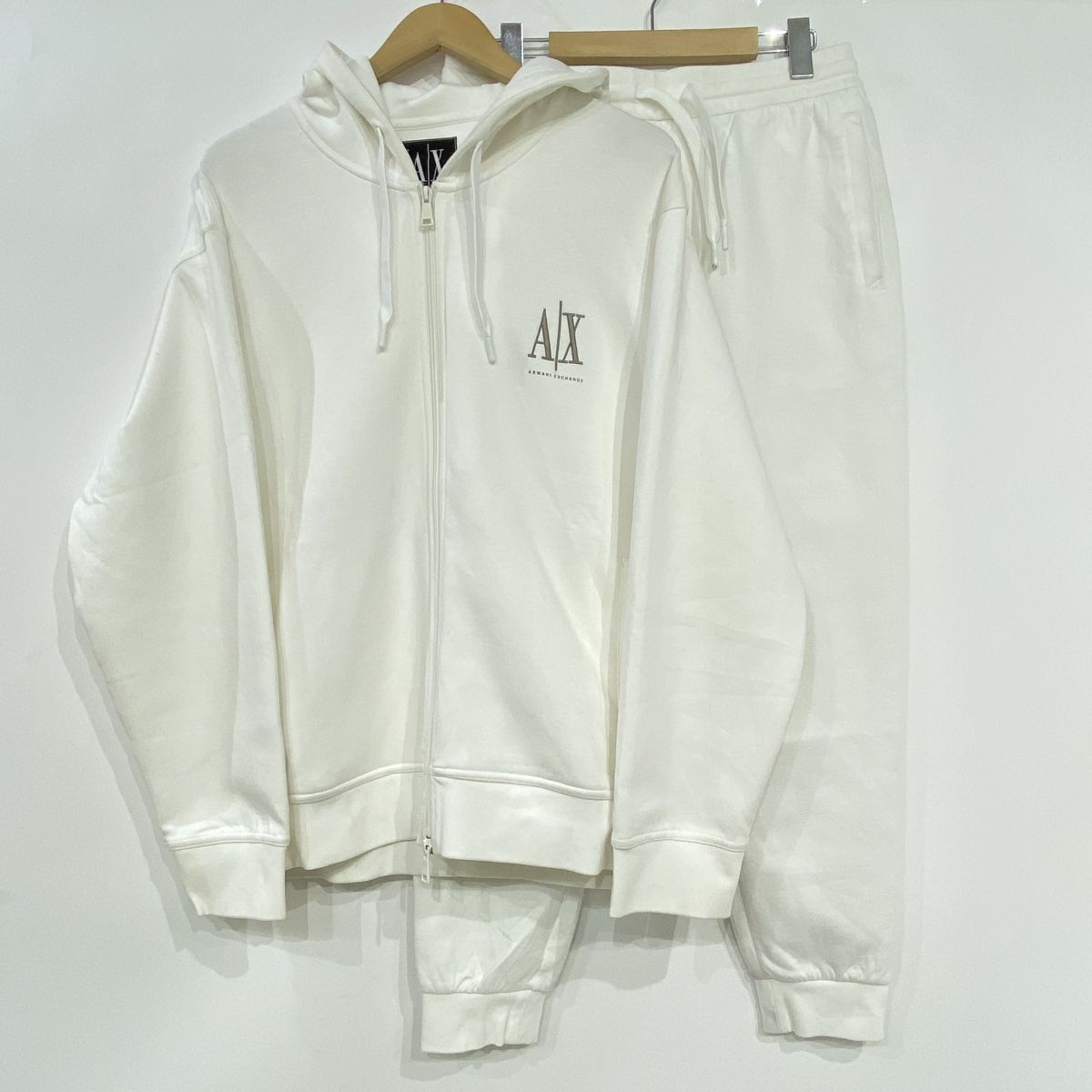 ARMANI EXCHANGE A/X アルマーニ エクスチェンジ セットアップ ジップパーカー/パンツ XM000371/XM000373 サイズ違い L/S ※中古 12,496円
