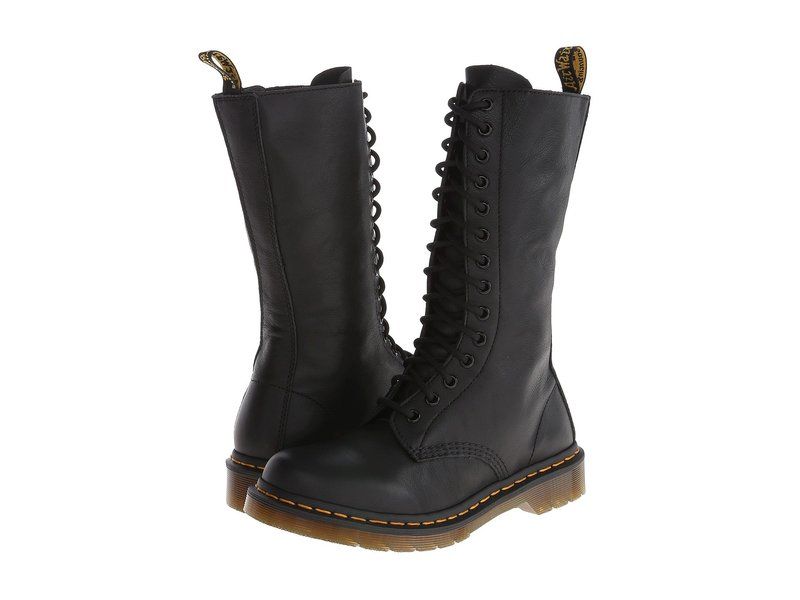 ドクターマーチン レディース シューズ ブーツ・レインブーツ Dr Martens 1B99 14Eye Zip Boot Black Virginia ブラック