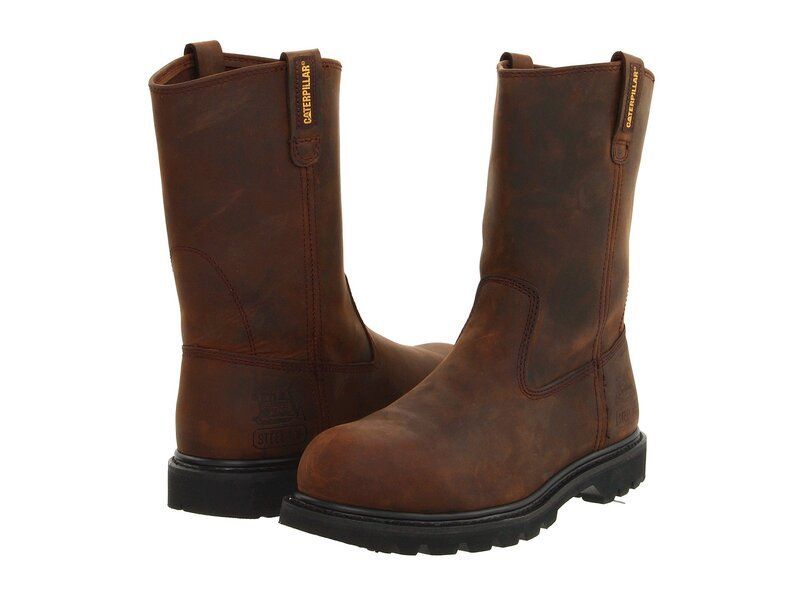 キャタピラー メンズ シューズ ブーツ・レインブーツ Tシャツ Caterpillar Revolver Steel Toe Dark Brown ブラウン