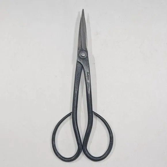 盆栽用　鎬付き長刃小枝切鋏　青紙（青鋼）　全長190mm　No.35M　植木　庭木　兼進作