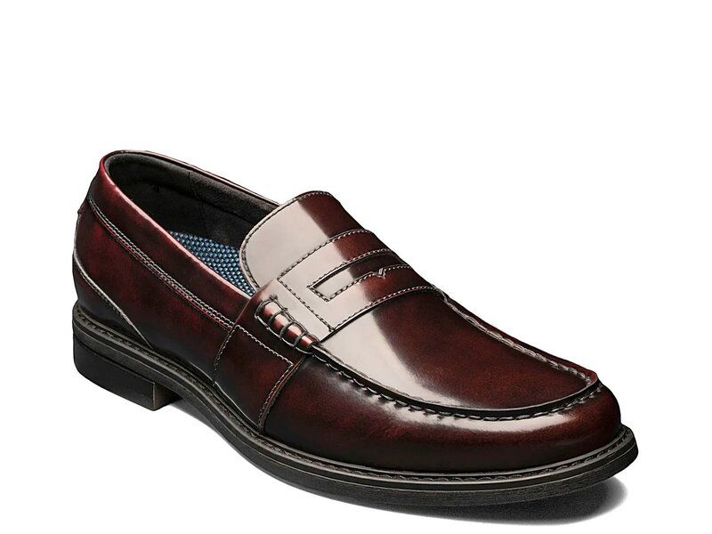 ノンブッシュ メンズ シューズ スリッポン・ローファー Nunn Bush Lincoln Penny Loafer Burgundy バーガンディ