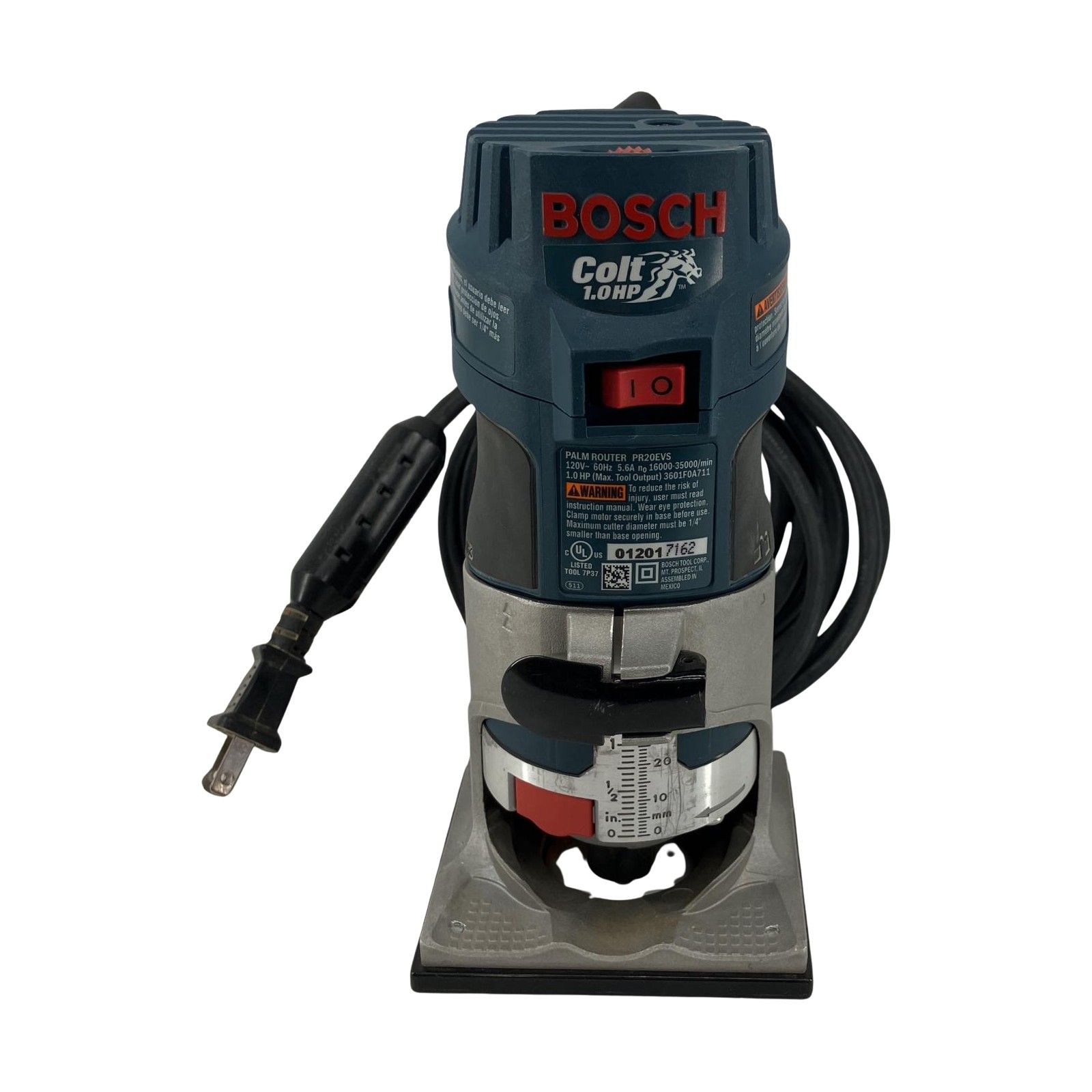 BOSCH ボッシュ トリマー PR20EVS ネイビー ース付 コード式 100v 使用感有 COlt 1.0HP