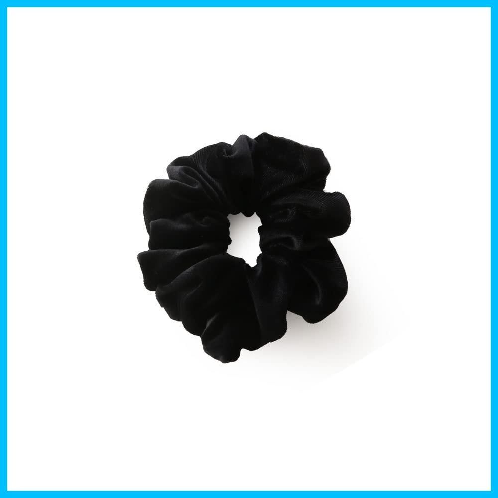 【特価商品】ヘアアレンジ 大人 ポニーテール 光沢 ベロア レディース (ブラック) ヘアアクセ シュシュ JewelVOX
