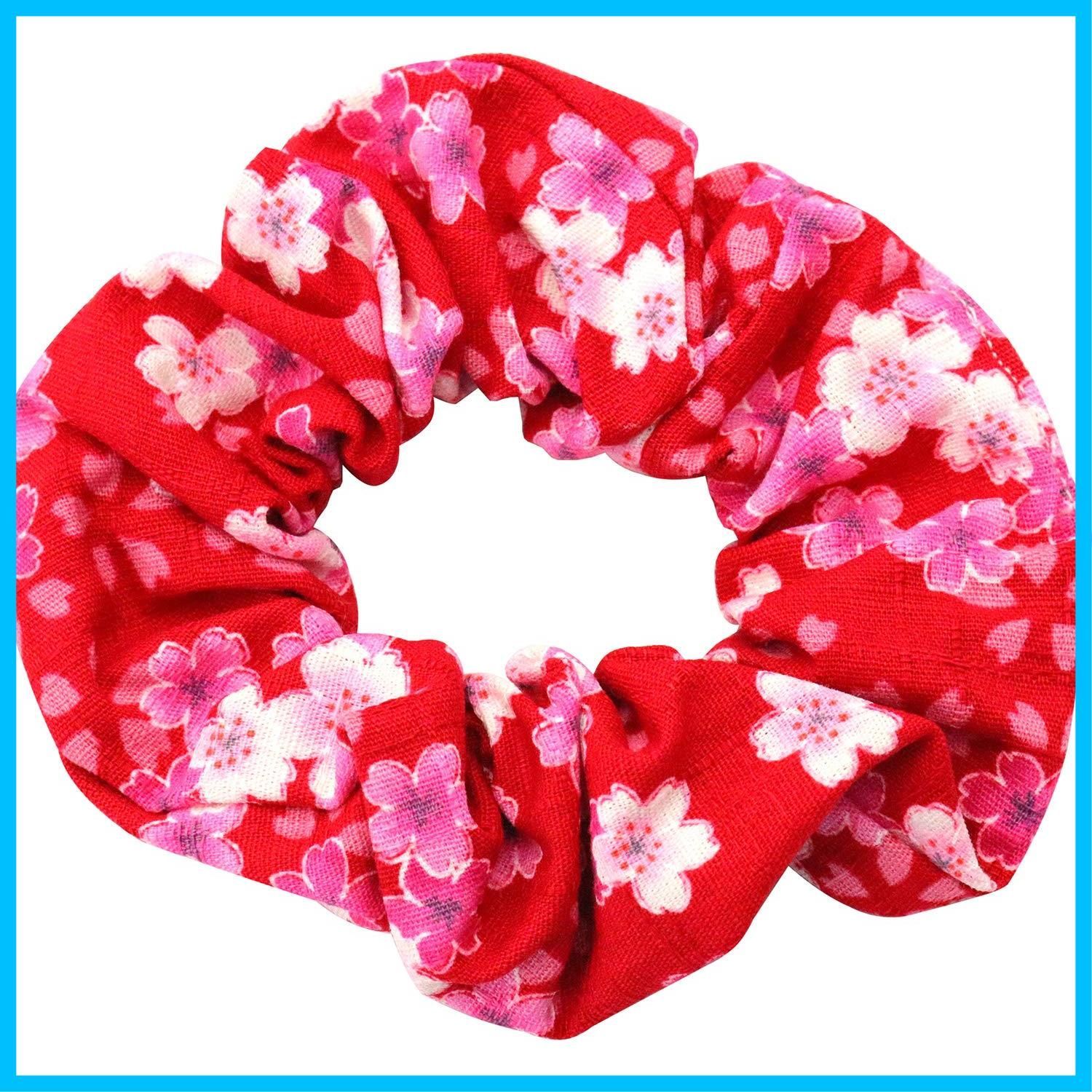 【在庫処分】シュシュ さくらはん 桜/赤 10×10×0.5cm