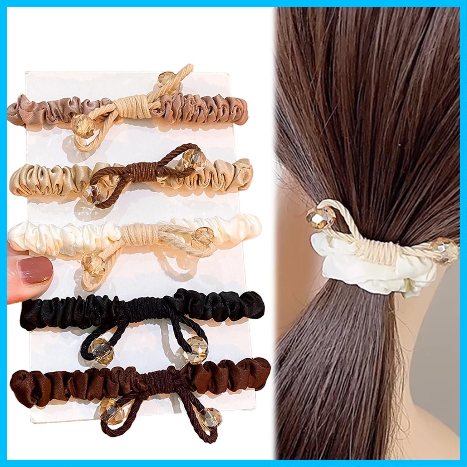 【在庫処分】かわいい リングゴム 女性のヘアアクセサリー ヘアアクセサリー ヘアゴム ヘアゴム ヘアゴム 大人 ヘアアクセサリー おしゃれ 髪飾り 女の子 静電気防止 髪に優しくダメージ軽減 日常使いからフォーマルまで対応 シルク シルクシュシュ