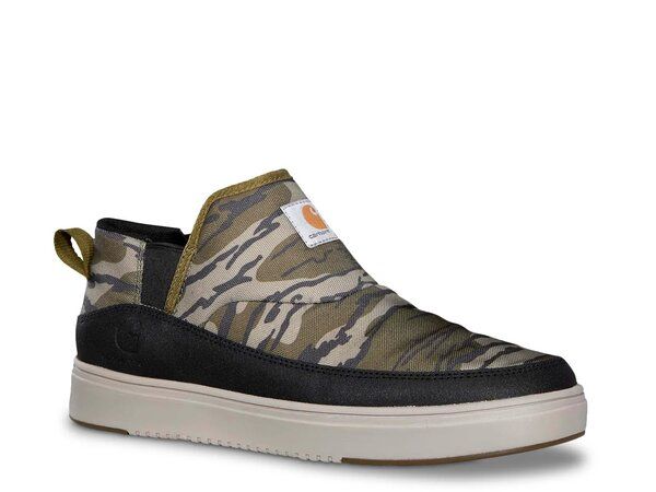 カーハート メンズ シューズ スリッポン・ローファー Carhartt Detroit SlipOn Dark Green Camo Print グリーン