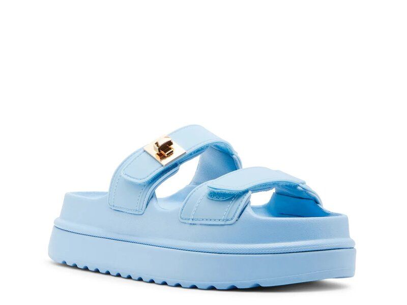スティーブ マデン レディース シューズ サンダル プラットフォーム Steve Madden Big Schmona Platform Sandal Light Blue ブルー