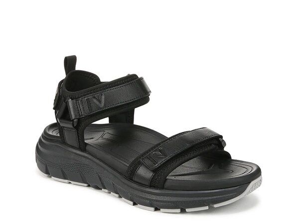 バイオニック レディース シューズ サンダル Vionic Walk Max Wanderer Sandal Womens Black Leather Fabric ブラック