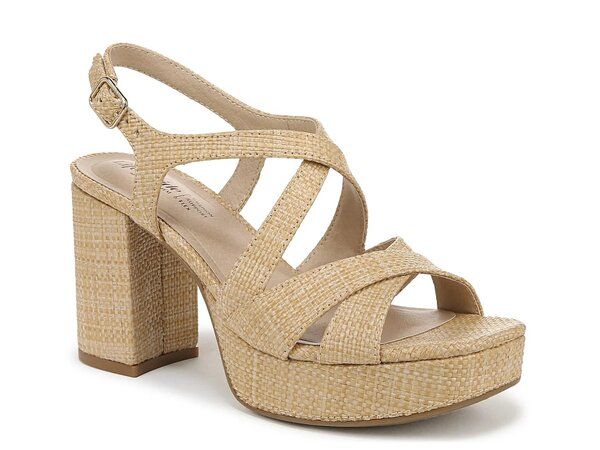 ライフストライド レディース シューズ サンダル プラットフォーム LifeStride Adrianna Platform Sandal Beige Woven Textile ベージュ