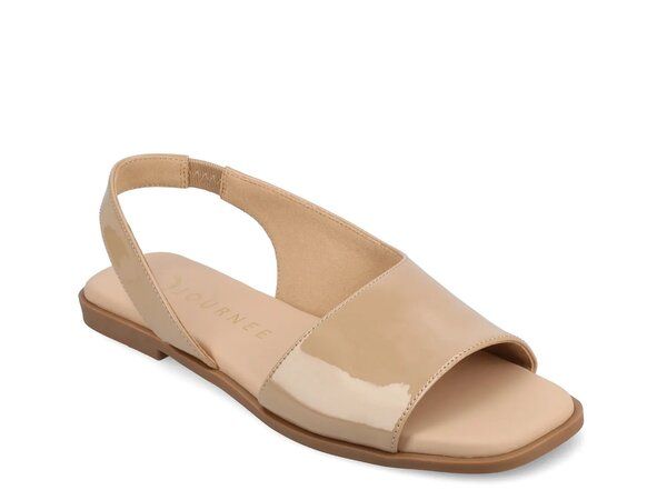 ジャーニー レディース シューズ サンダル Journee Brinsley Sandal Beige Patent ベージュ