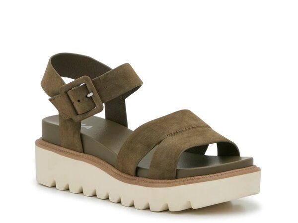 ミア レディース シューズ サンダル Mia Jovie Wedge Sandal Khaki Suede カーキ