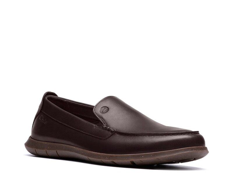 クラークス メンズ シューズ スリッポン・ローファー Clarks Flexway Step SlipOn Brown Smooth Leather ブラウン 18,060円