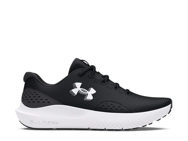 アンダーアーマー メンズ シューズ スニーカー Under Armour Charged Surge 4 Running Shoe Mens BlackWhite ホワイト