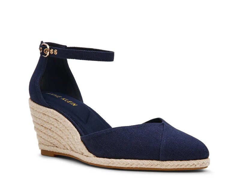 アンクライン レディース シューズ サンダル Anne Klein Wilmott Espadrille Wedge Sandal Denim デニム