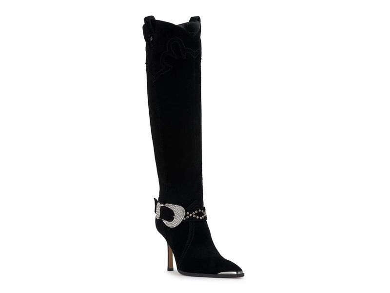 ジェシカシンプソン レディース シューズ ブーツ・レインブーツ Jessica Simpson Kenzin Western Boot Black Suede ブラック