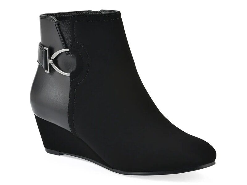 ホワイトマウンテン レディース シューズ ブーツ・レインブーツ White Mountain Chaise Wedge Bootie Black ブラック