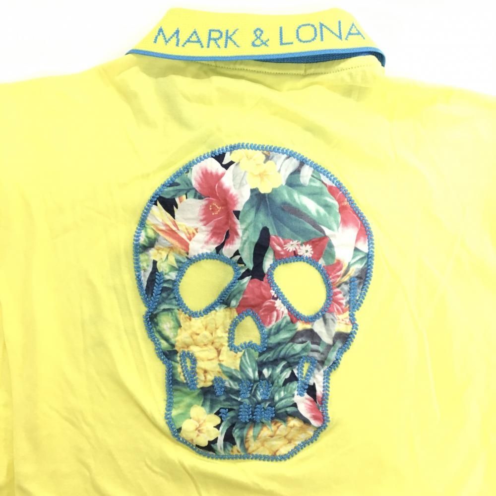 MARK&LONA マークアンドロナ ポロシャツ　ライトストーン メンズデニムＭ 超美品】マークアンドロナ 半袖ポロシャツ ライトブルー×白×オレンジ