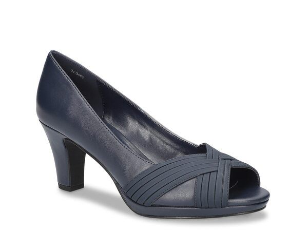 イージーストリート レディース シューズ パンプス プラットフォーム Easy Street Lavish Platform Pump Navy ネイビー