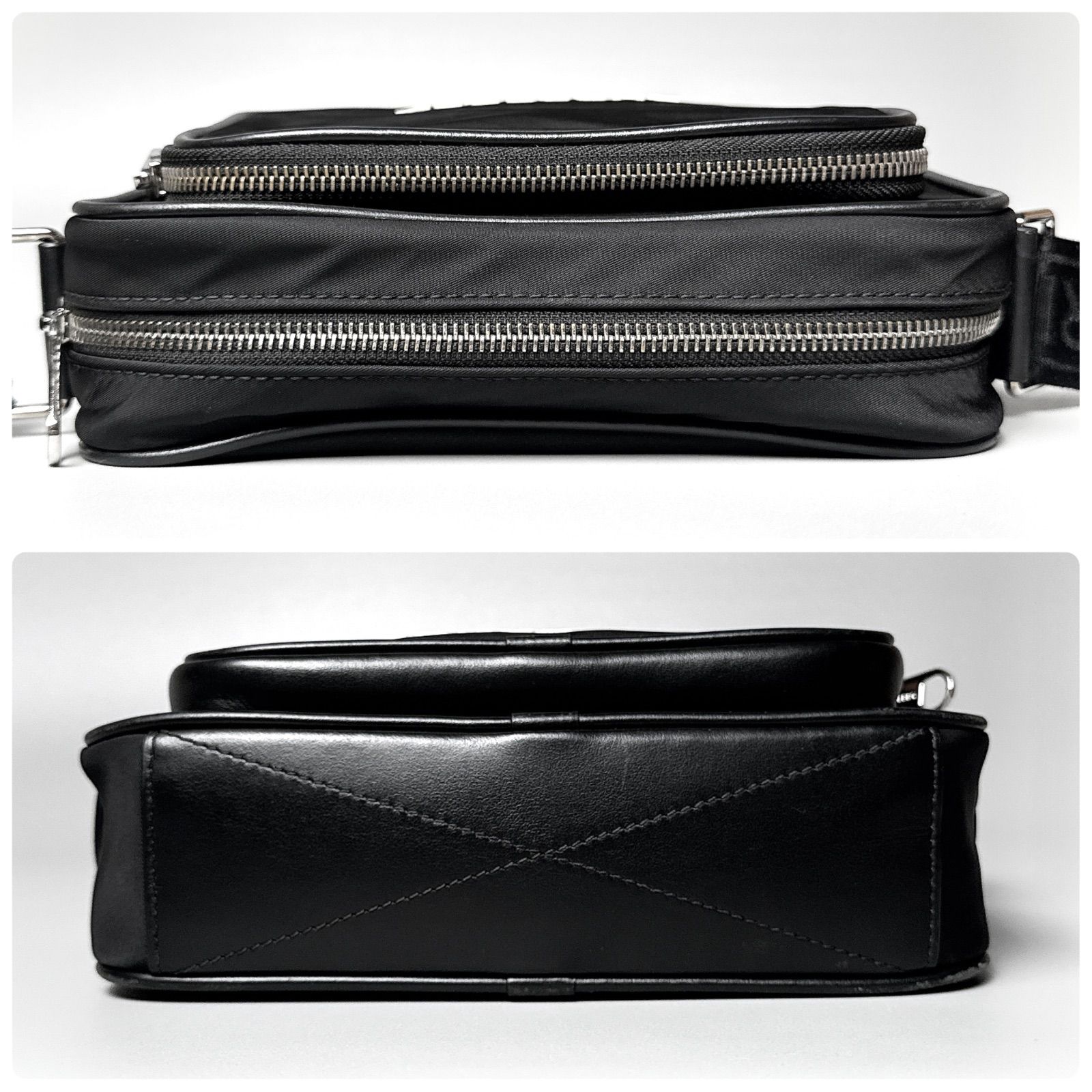 BURBERRY / パディ ショルダーバッグ ブラック ロゴ ナイロン メンズ 