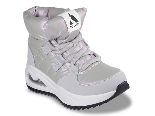 スケッチャーズ レディース シューズ ブーツ・レインブーツ Skechers Uno Peaks Snow Boot Silver Metallic シルバー